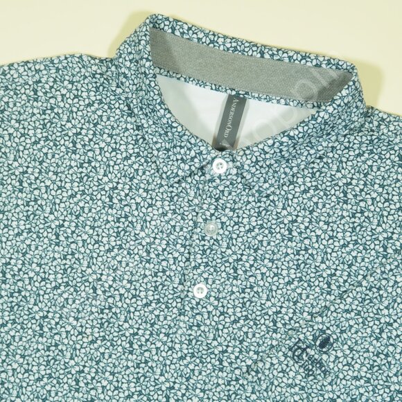 Anderson Ord Harbor Club Golf Polo Shirt Mens XL Blue Floral Performance Stretch - Picture 1 of 6